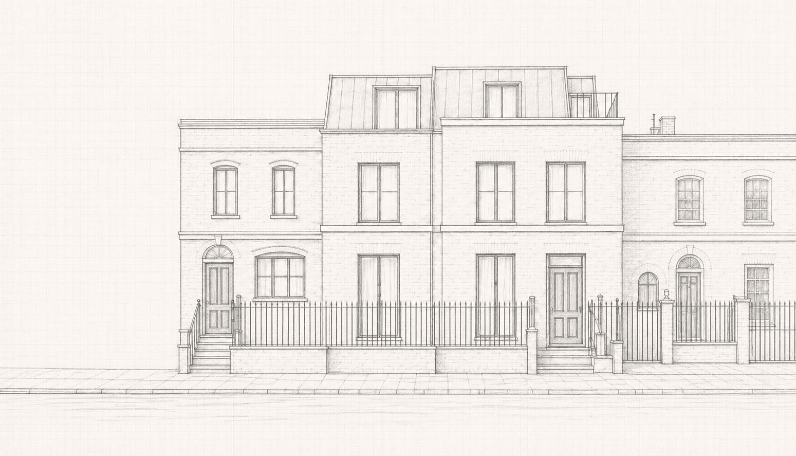 Castleview townhouse — elevation sketch